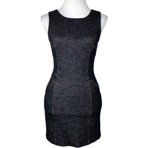 Theory Kalion ZS Barda Wool Blend Tweed Sheath Dress Black White Size‎ 0